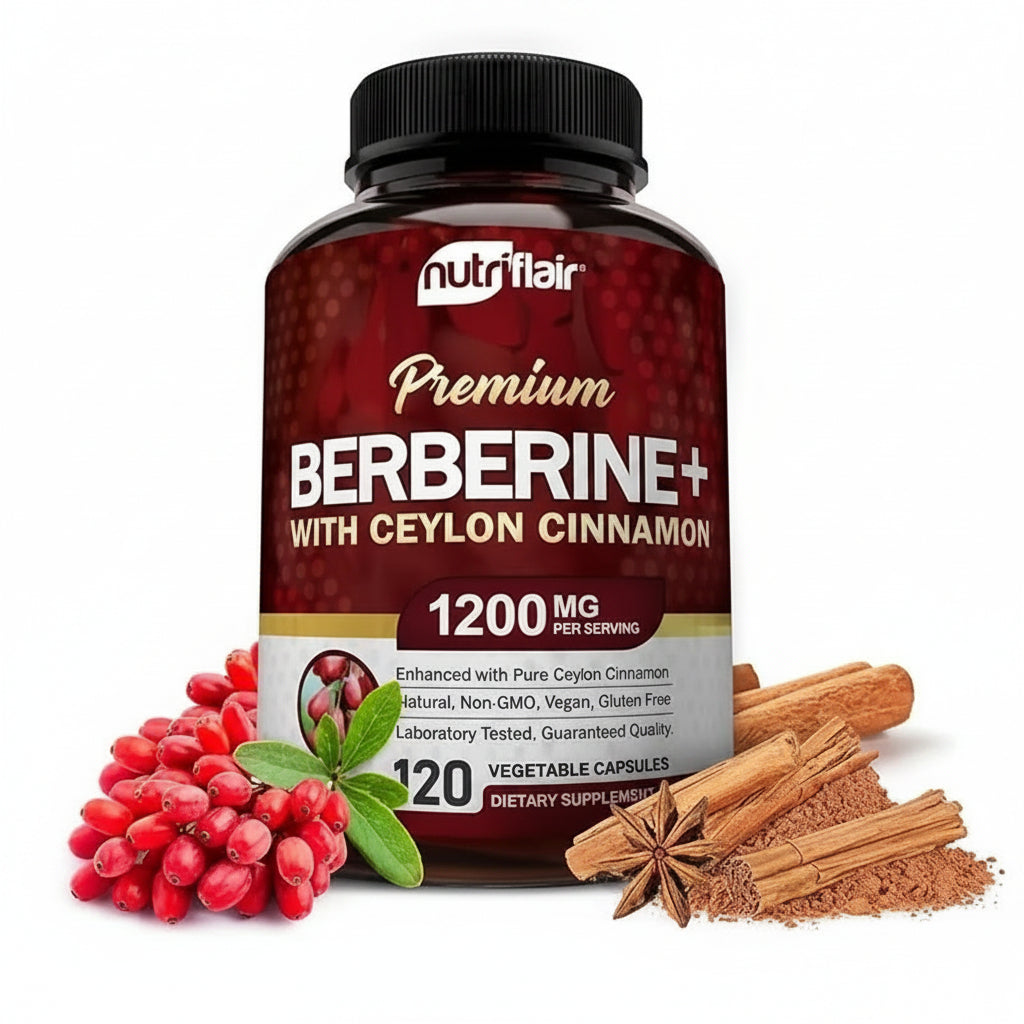 Nutriflair PREMIUN BERBERINA+ WITH CEYLON CINNAMON 1200MG/ 120 capsulas