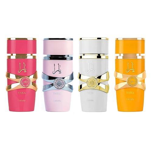 Lattafa. Yara Collection – 4 × 5 ml Eau de Parfum Gift Set for Women (Yara + Yara Moi + Yara Tous + Yara Candy)