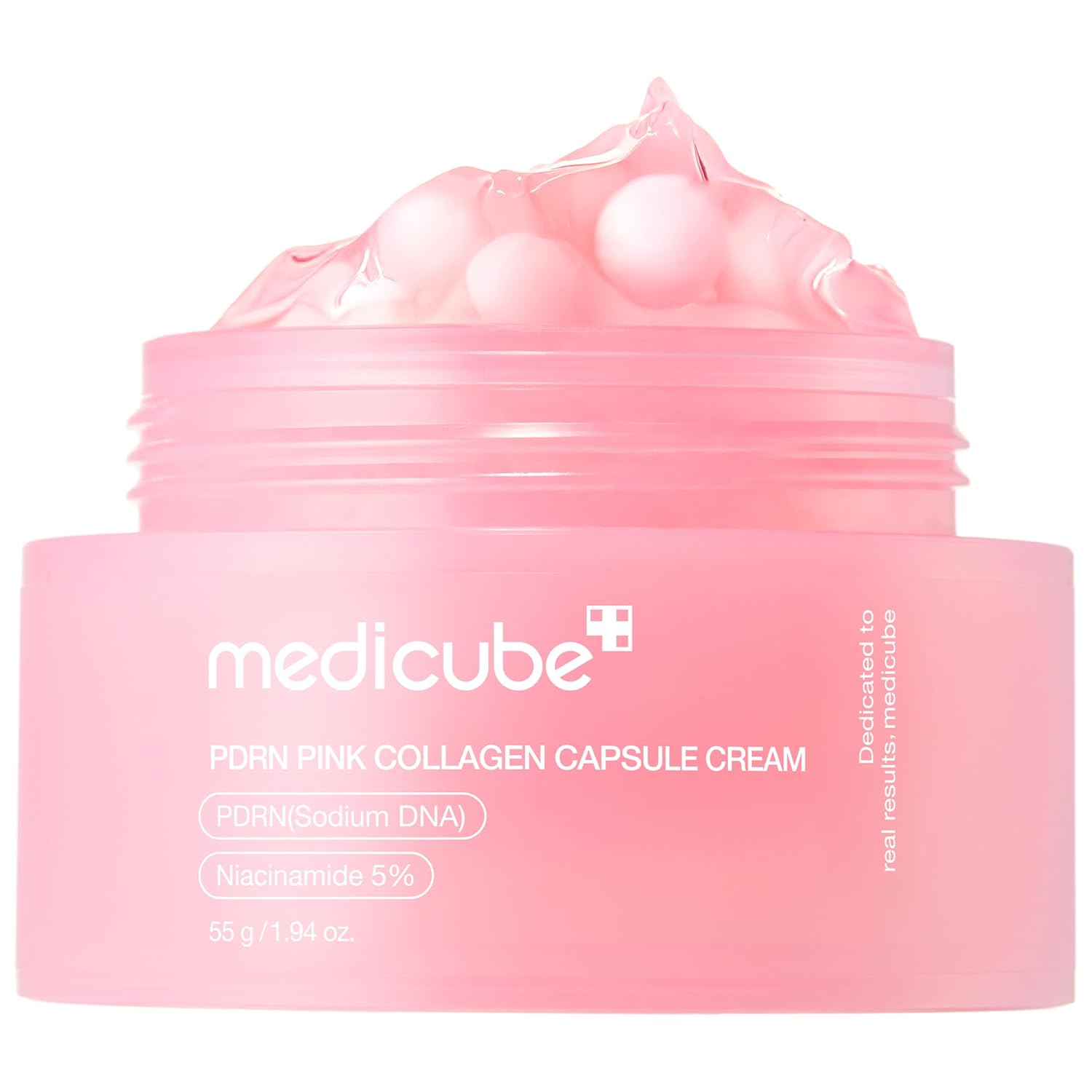 Medicube Crema cápsula con salmón ADN PDRN colágeno rosa