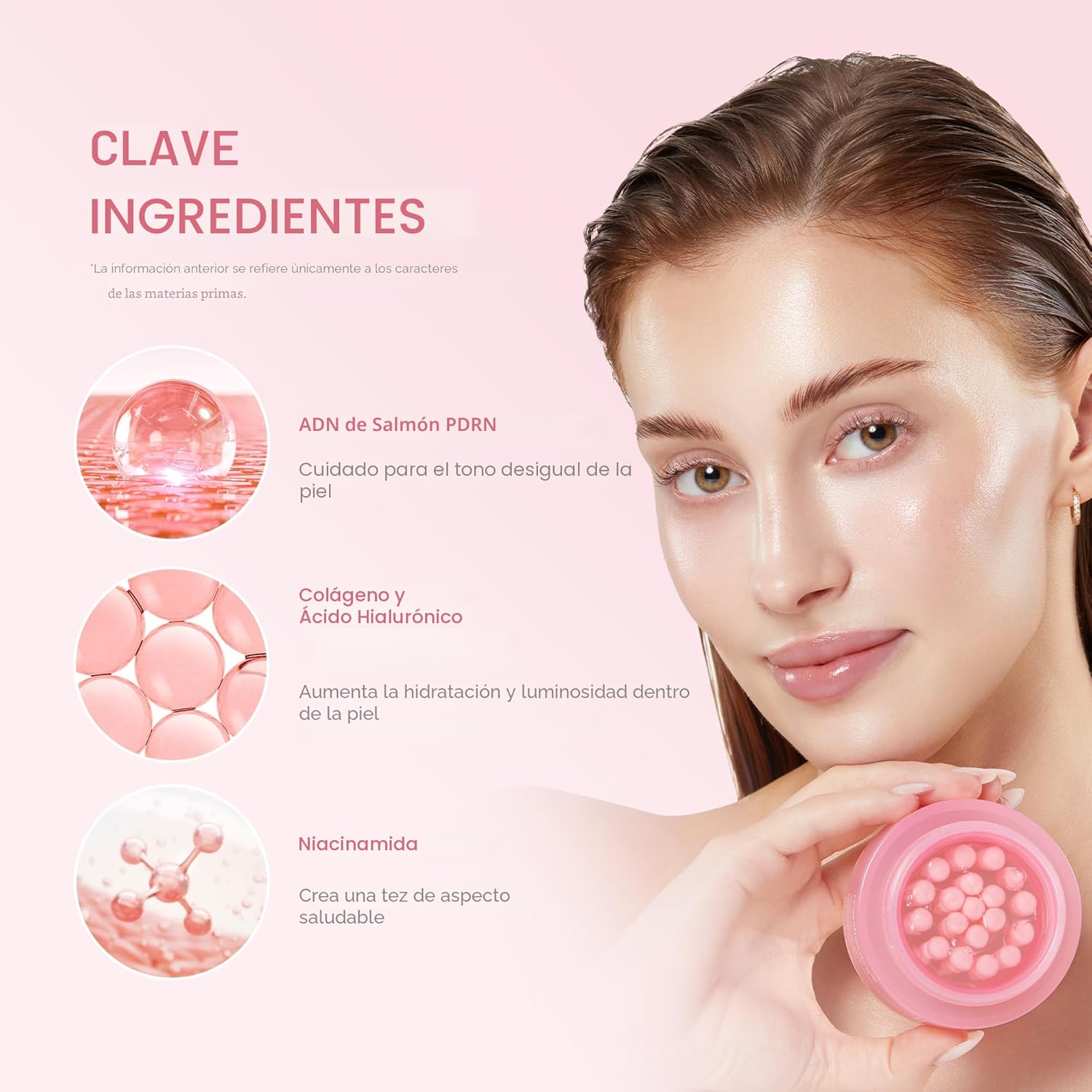 Medicube Crema cápsula con salmón ADN PDRN colágeno rosa