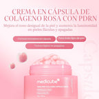 Medicube Crema cápsula con salmón ADN PDRN colágeno rosa