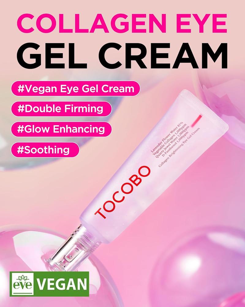 TOCOBO - Crema de gel iluminadora de ojos con colágeno
